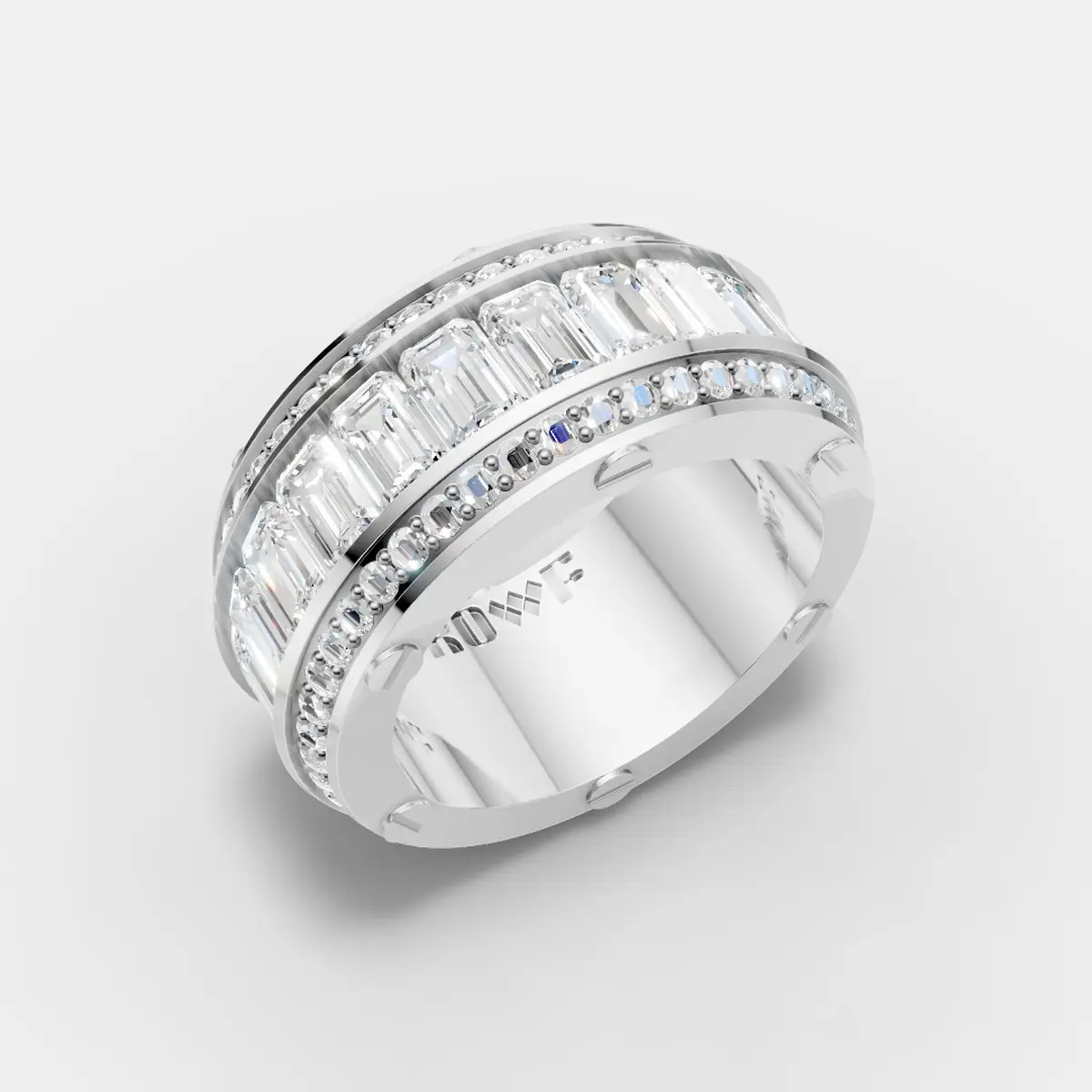 Emerald Cut Diamond Band Ring